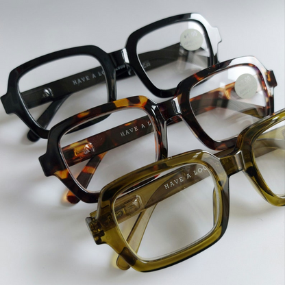 Natkalet Moss Green Rectangular Reading Glasses