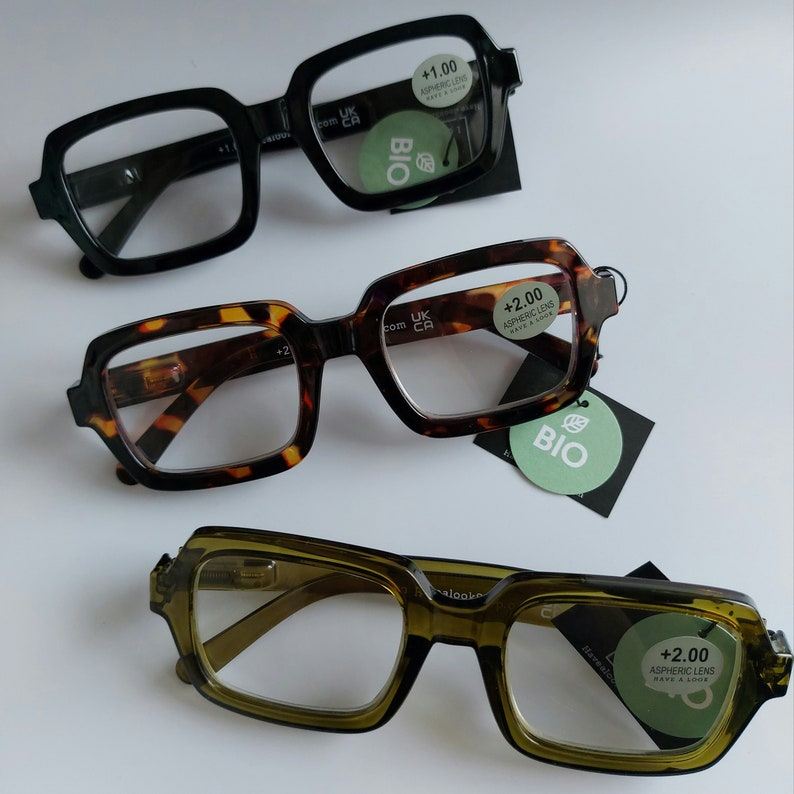 Natkalet Moss Green Rectangular Reading Glasses