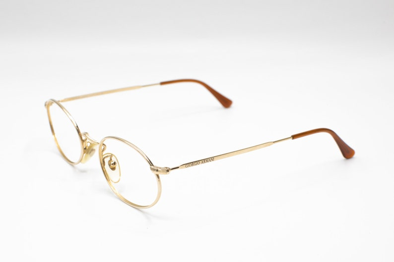 Natkalet vintage oval eyeglasses small gold metal